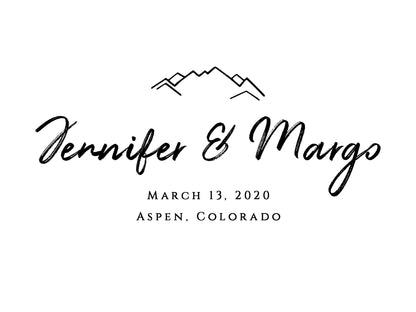 Mountain Wedding Cutting Board - 022