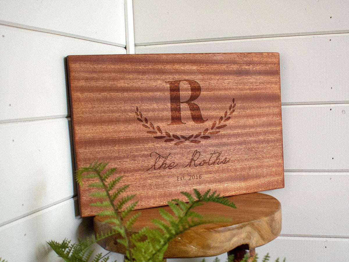 Large Initial Family Name Cutting Board