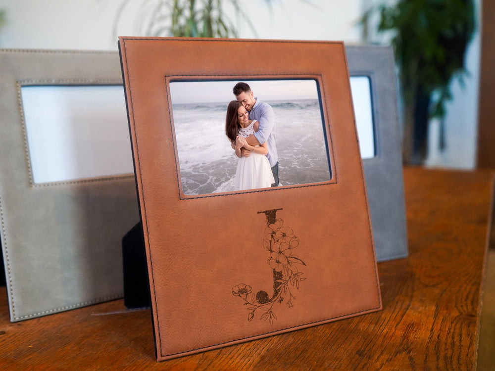 Floral Initial Photo Frame