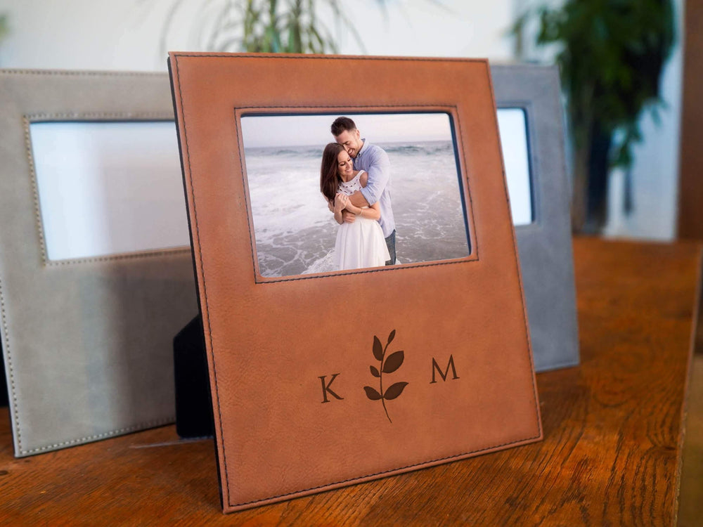Leaf Sprig Initials Photo Frame