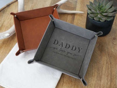 Personalized Catchall Tray for Dads - Gift for Father&#39;s Day from kids, daddy we love you personalized tray - 058