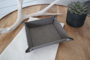 Note To Dad Personalized leather Catchall Tray for Dads - Gift for Father's Day from kids, personalized tray with note - C05