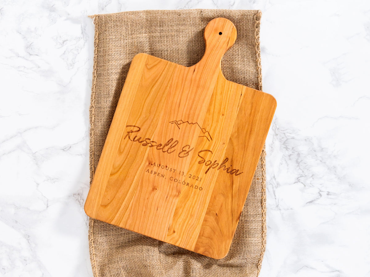 Mountain Wedding Cutting Board