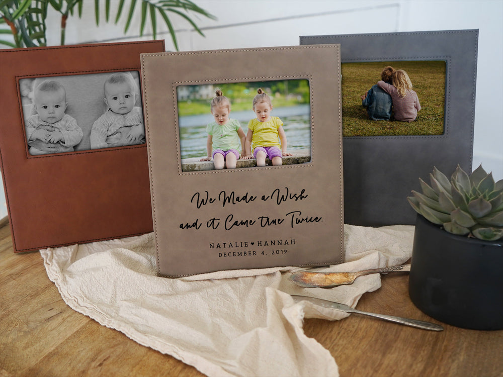 We Made a Wish Twins Photo Frame