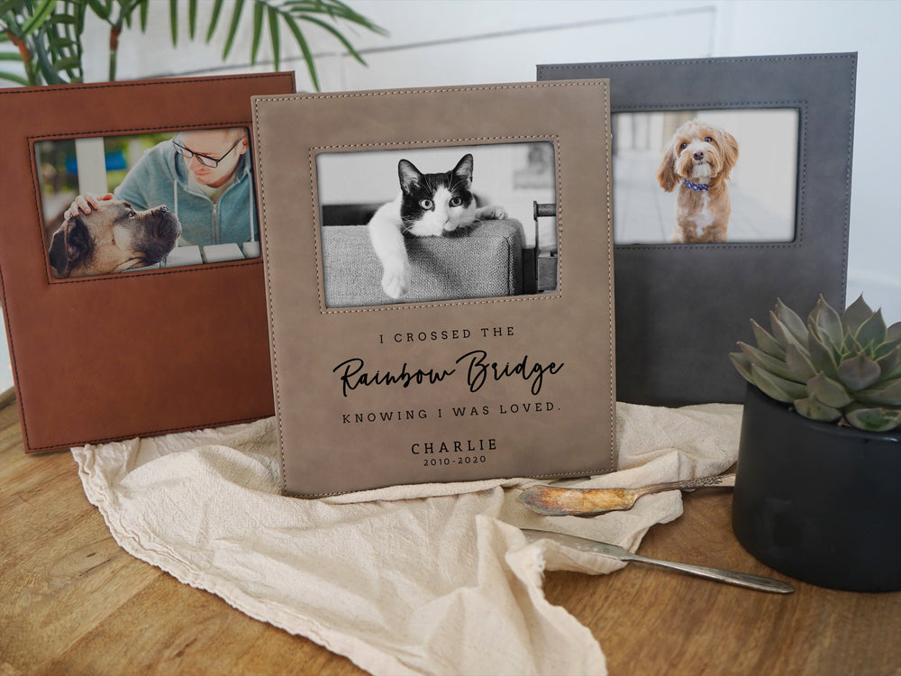 Rainbow Bridge Pet Memorial Photo Frame