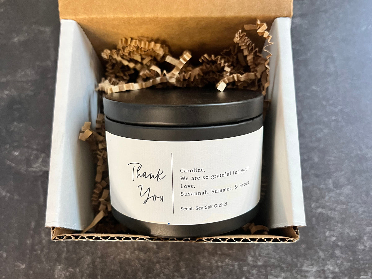 Personalized Thank You Gift Candle