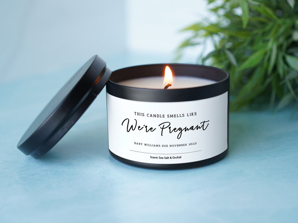 Pregnancy Announcement Candle