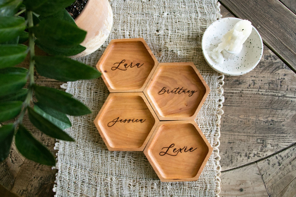 Personalized Name Wooden Ring Dish
