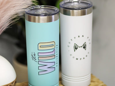 Personalized Tumbler with your Logo or Design Custom Printed logo on Tumbler - Stainless Steel Tumbler Dishwasher Safe Business owner gift