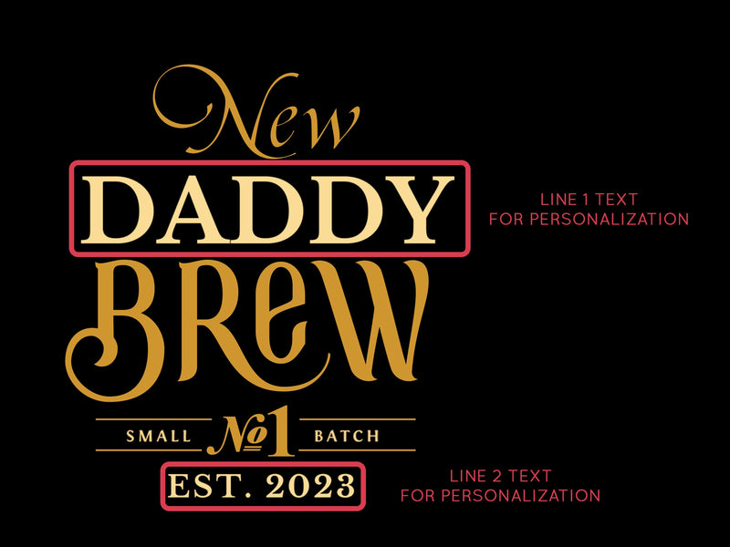 New Daddy Brew Glass Personalized Gift for New dad Gift for New Grandpa Pregnancy announcement for husband for parents new grandpa brew