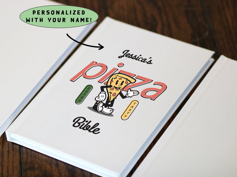 Personalized Pizza Bible Recipe book journal custom cook book for pizza lover gift for her gift for him gift for friend gift for sibling