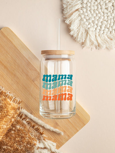 Mother's Day Gift Iced Coffee Glass Can Mama Gift Best Mother Ever Gift for Mom Gift for Sister Gift for Friend for Mother's Day