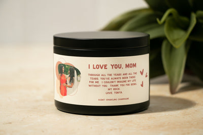 Mother's Day Photo Candle - Hearts