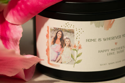 Mother's Day Photo Candle - Paper Florals