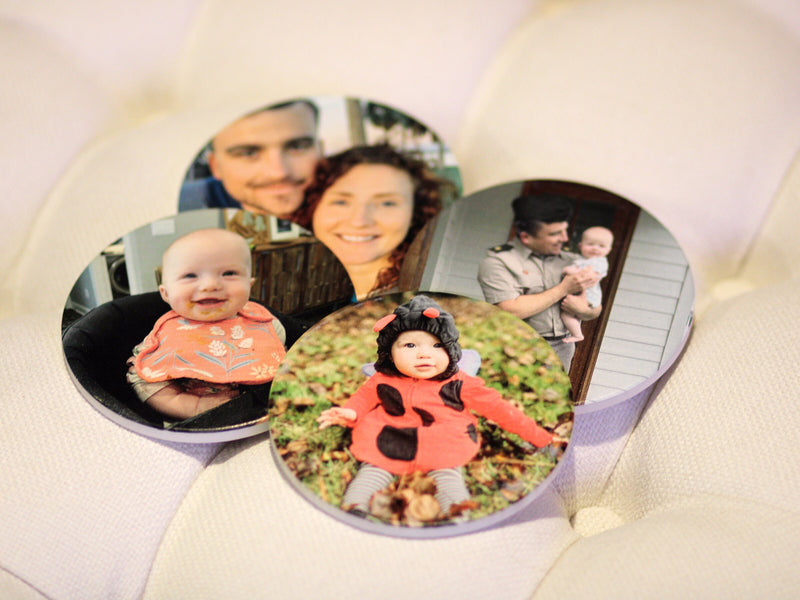 Personalized Photo Coaster Set - Ceramic Coasters Stone Coaster - personalized with photo - Gift for Dad Father&