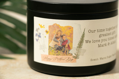 Mother's Day Photo Candle - Paper Florals