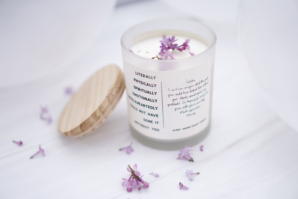 Personalized Thank You Gift Candle