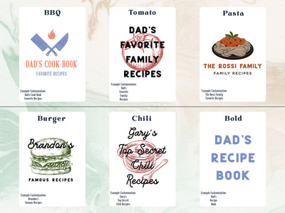 Dad's Cook Book Personalized Recipe Journal BBQ Personalized Gift for Him Gift for Dad Gift for Grandpa BBQ cook book personalized