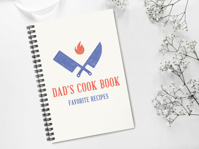 Dad's Cook Book Personalized Recipe Journal BBQ Personalized Gift for Him Gift for Dad Gift for Grandpa BBQ cook book personalized