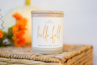 AMAZING Fall Candles in Pumpkin Spice Scent | Homemade Candles by Copper Fox | 100% Soy Wax | Perfect Autumn Candle | Bulk Candles